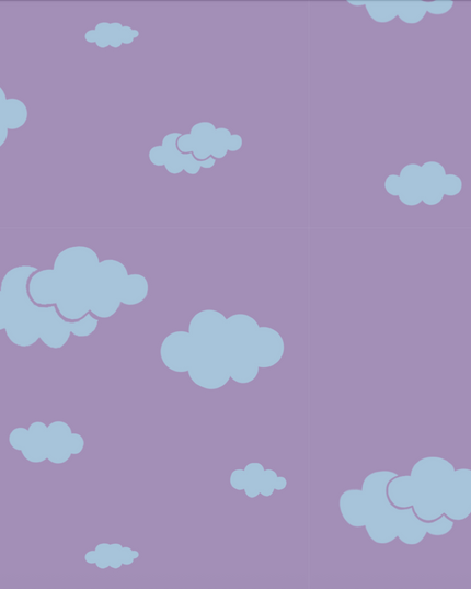 Pattern of light blue clouds on a purple background