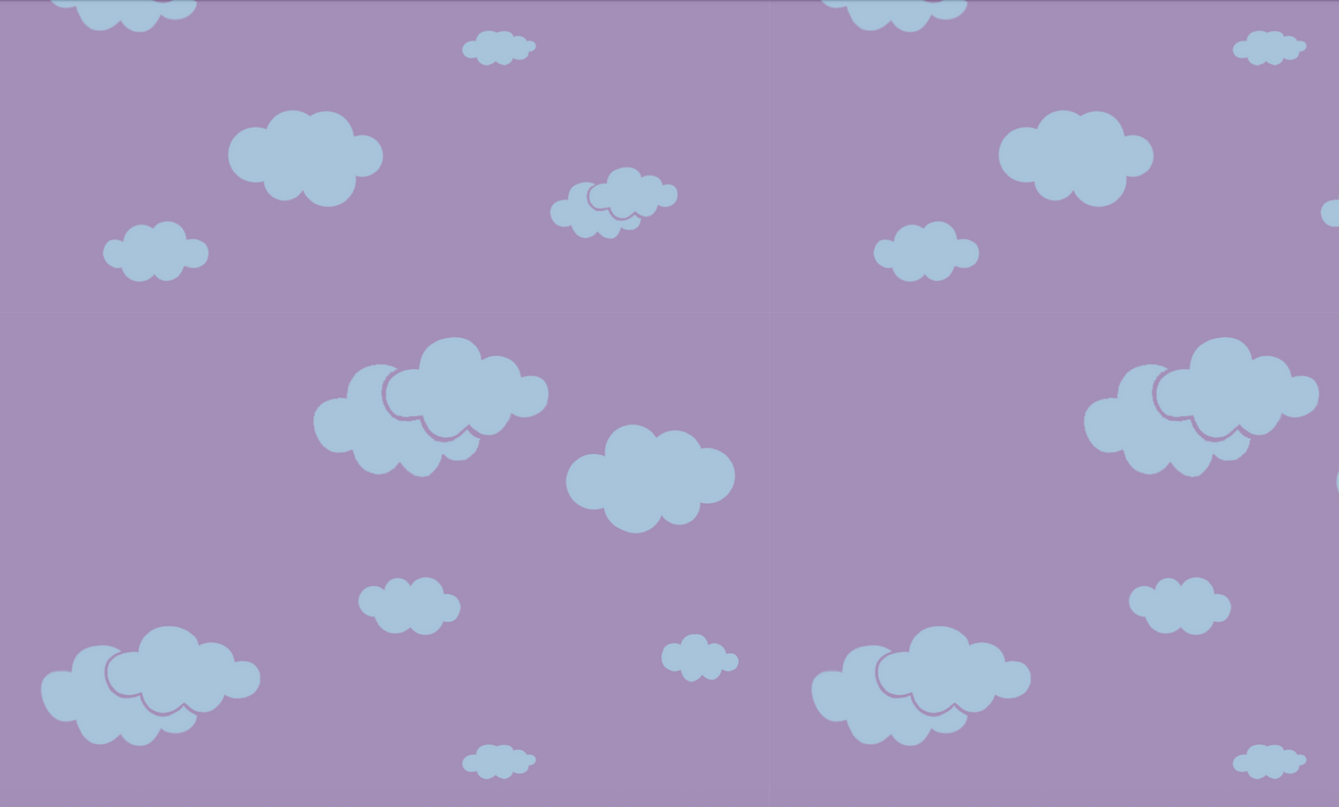 Pattern of light blue clouds on a purple background